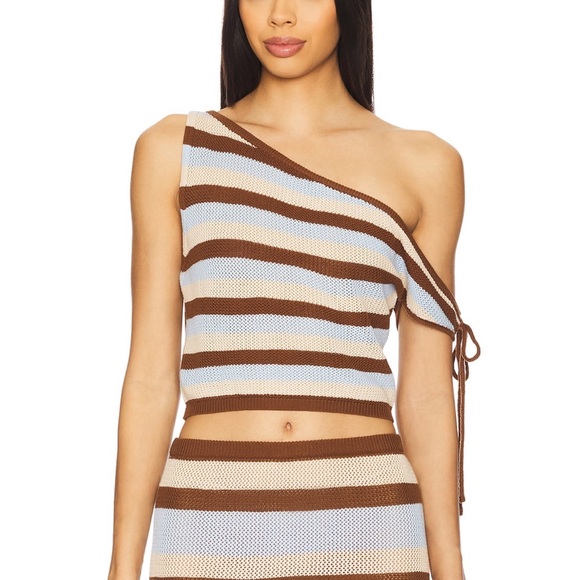 SET! Seven Wonders Striped One-Shoulder - Picture 2 of 9